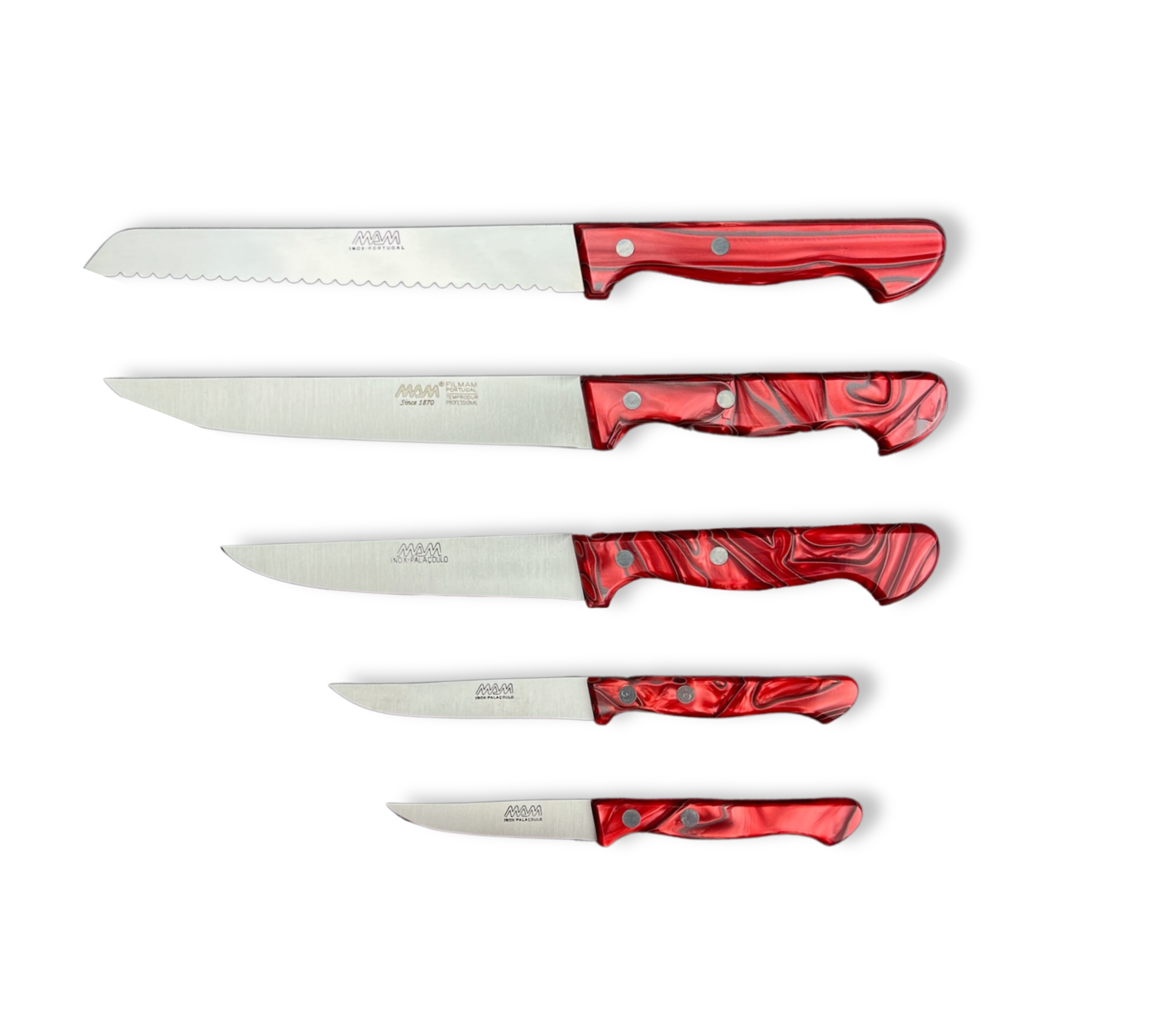 Conjunto Paixão - 5 facas de cozinha