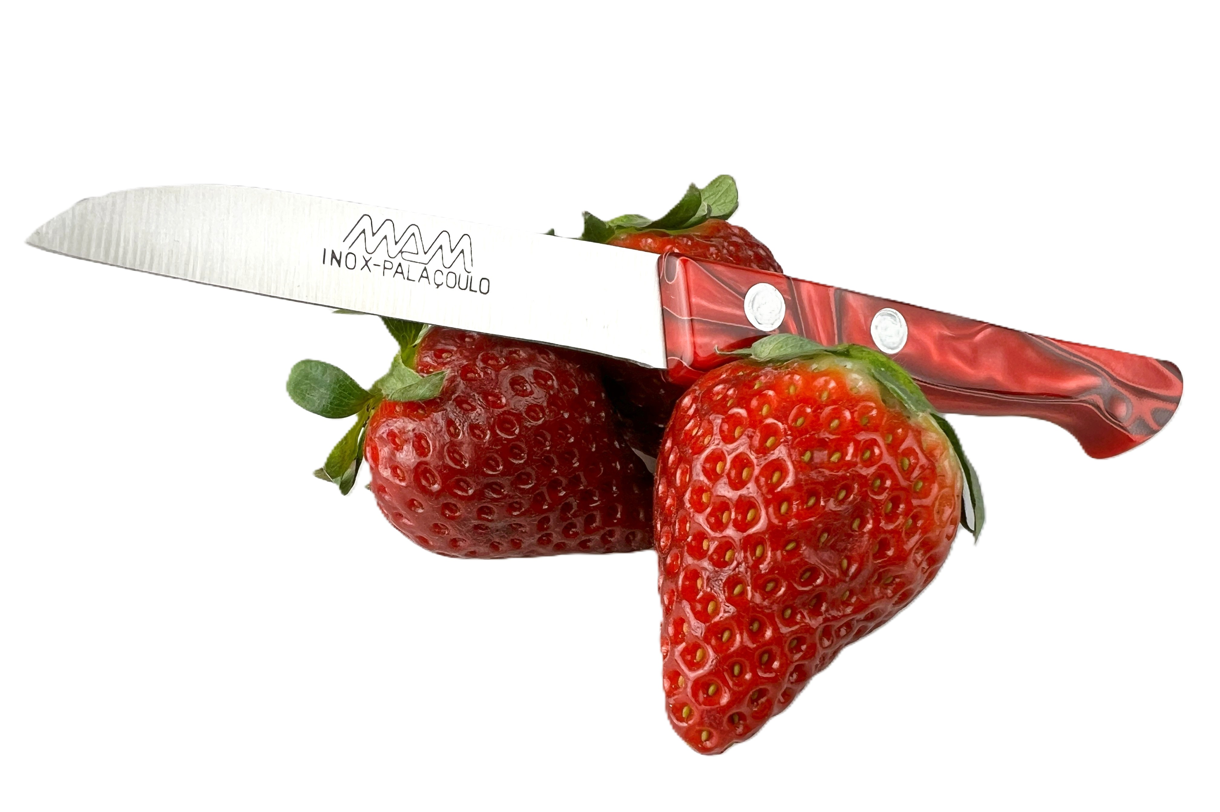 Faca de descascar batata vermelho ref